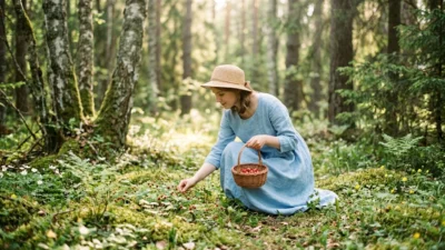 picking-wild-strawberries-forest-dream