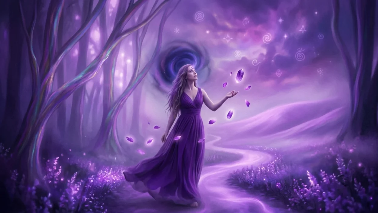 spiritual meaning of purple in a dream