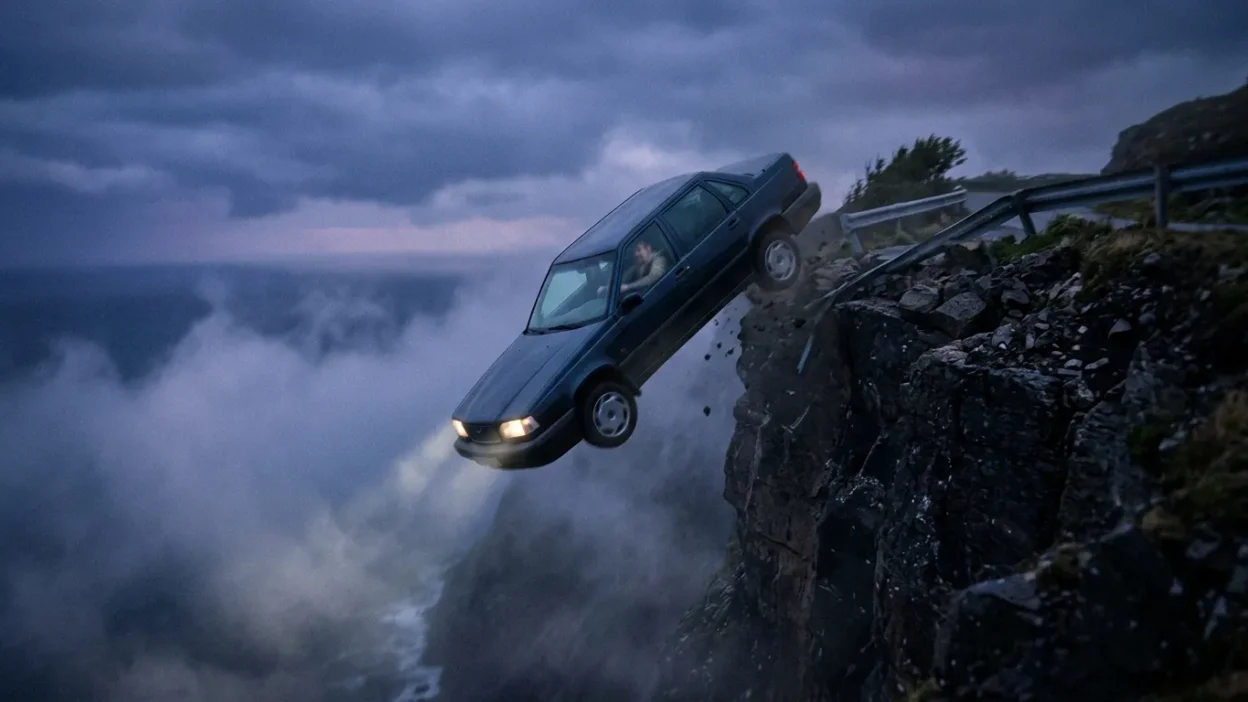 dream of falling off a cliff in a car