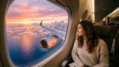 dream of flying in a plane over water
