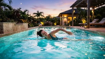 dream of swimming in a pool