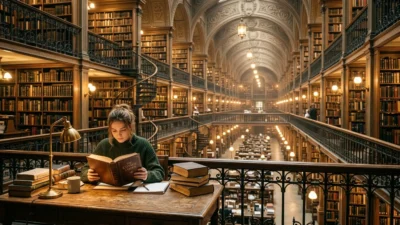 finding yourself in a library with infinite books