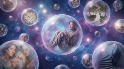 being-trapped-in-a-bubble-or-force-field-in-a-dream-floating-through-dream-spheres-of-subconscious-symbolism