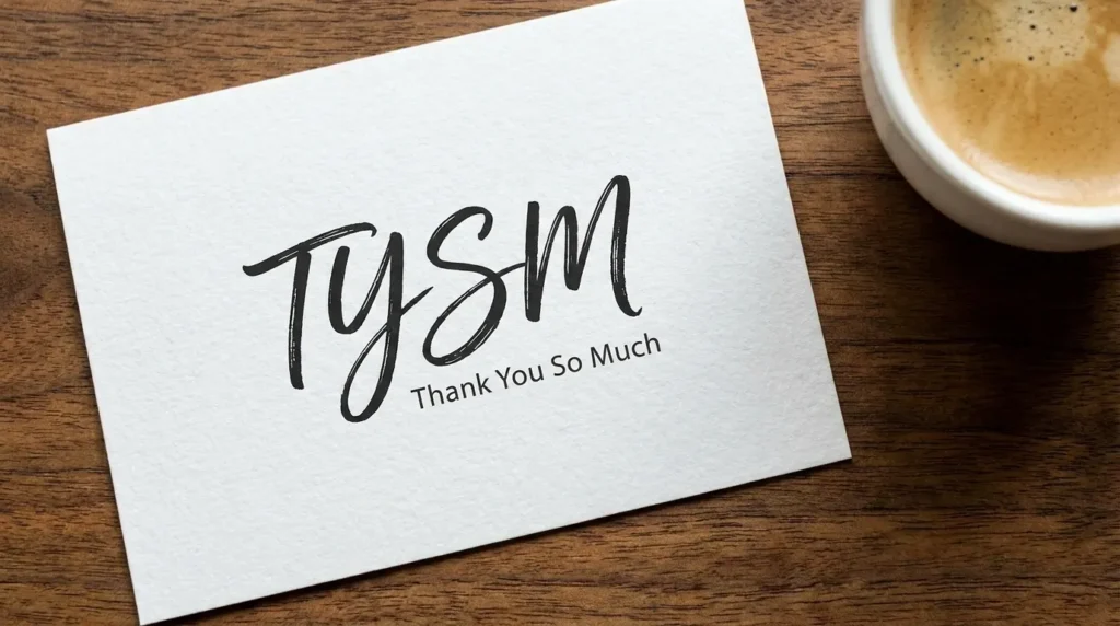 What Does TYSM Stand For