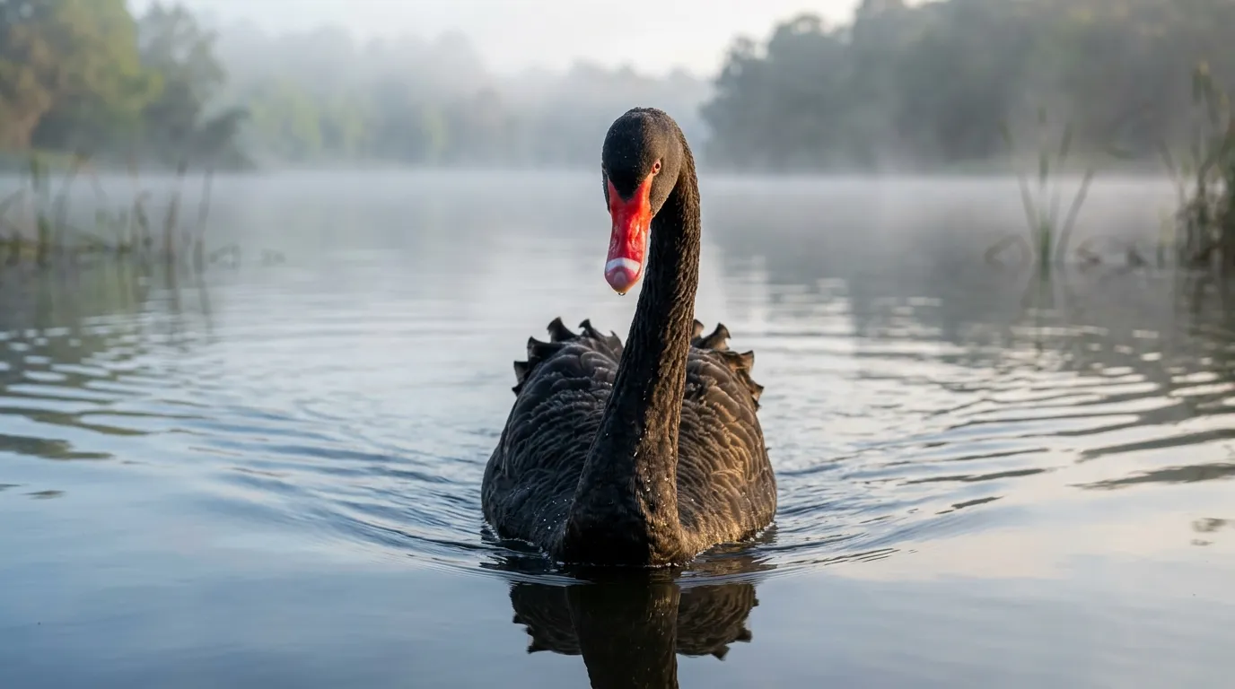 black-swan-swimming-toward-you-dream