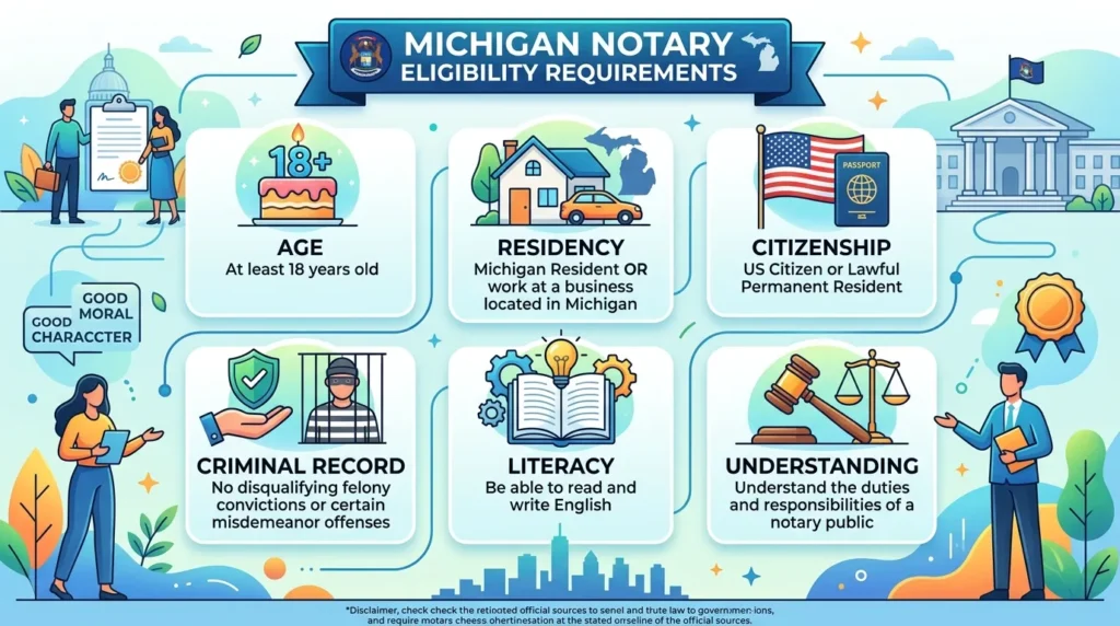 Michigan Notary Eligibility Requirements