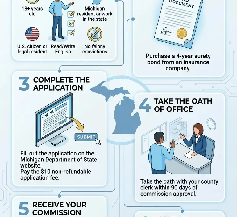 how to become a notary in michigan