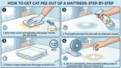 how to get cat pee out of mattress